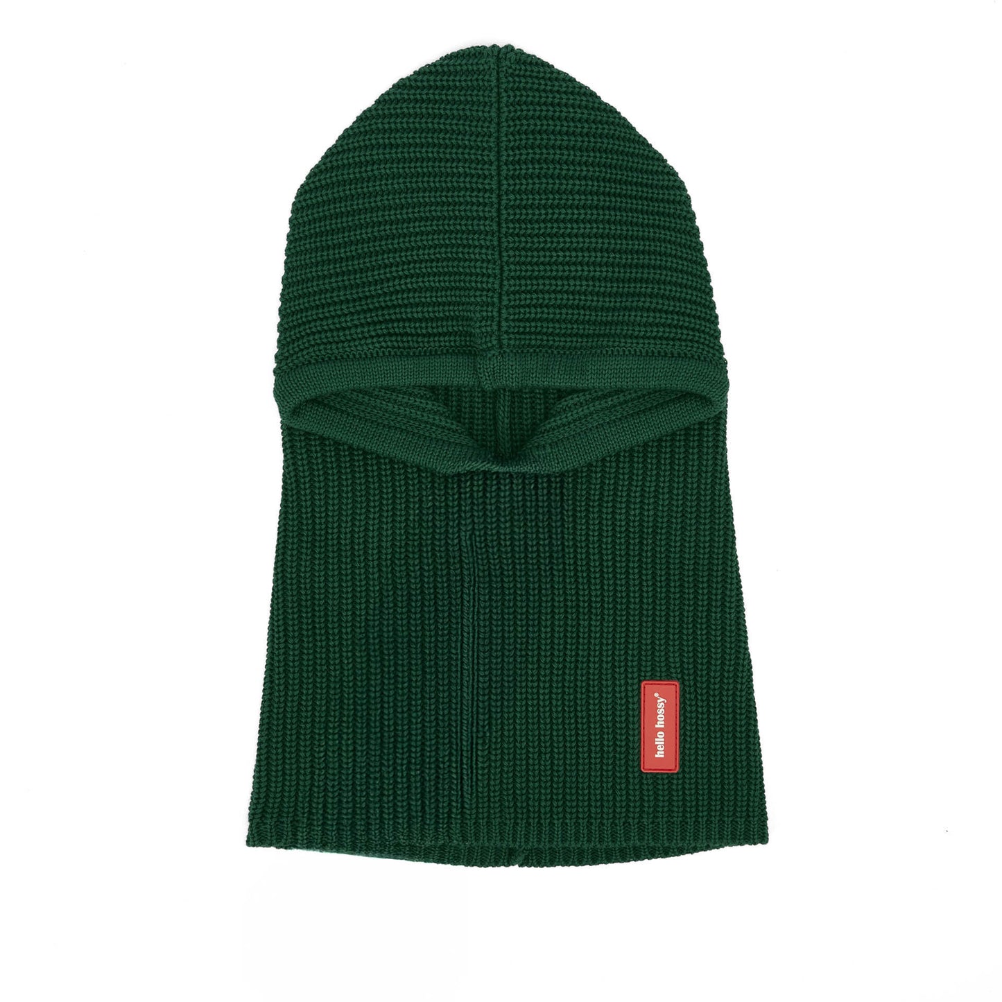 Cagoule en maille vert Hoody Pine pour enfant et bébé – vue à plat
