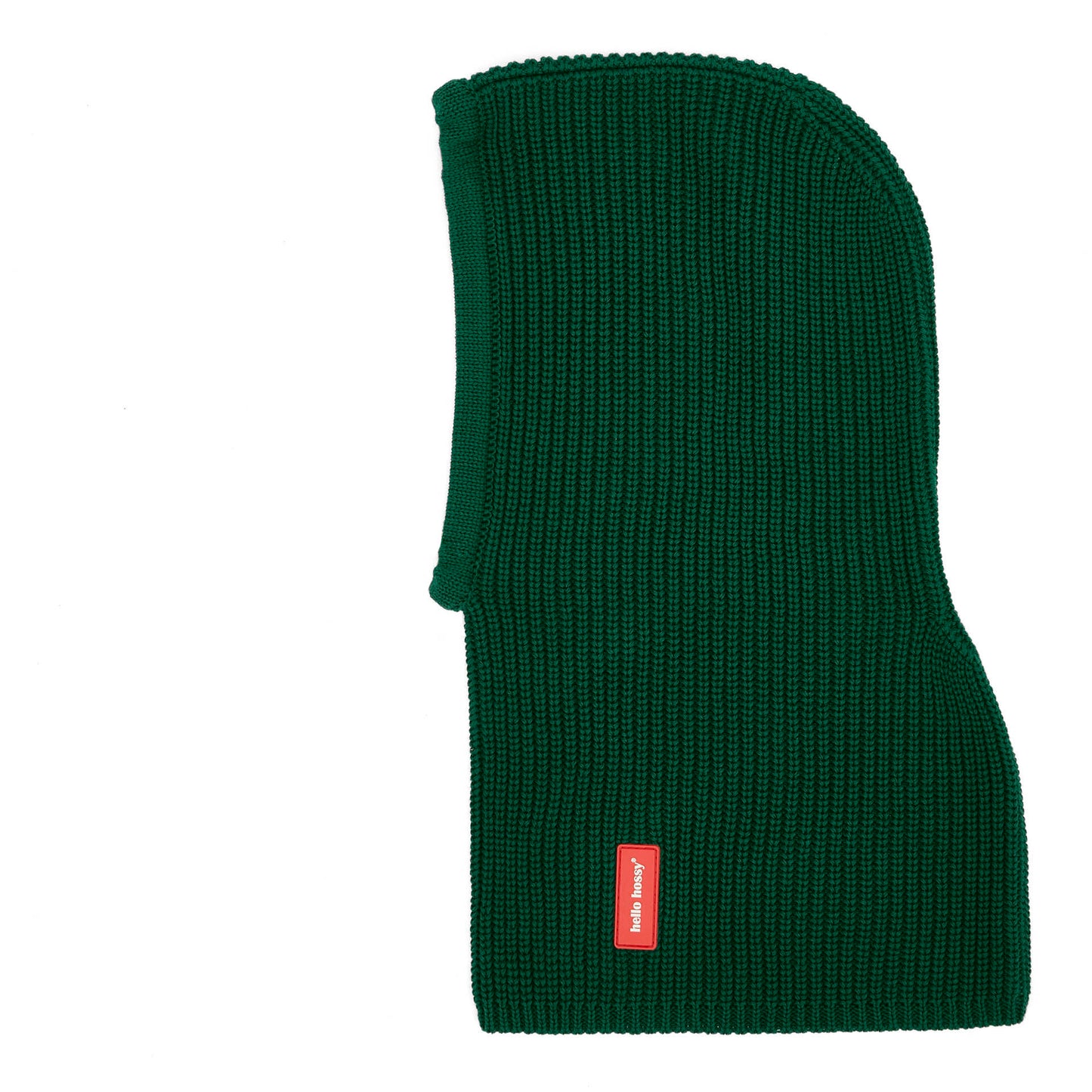 Cagoule en maille vert Hoody Pine pour enfant et bébé - vue de profil, à plat