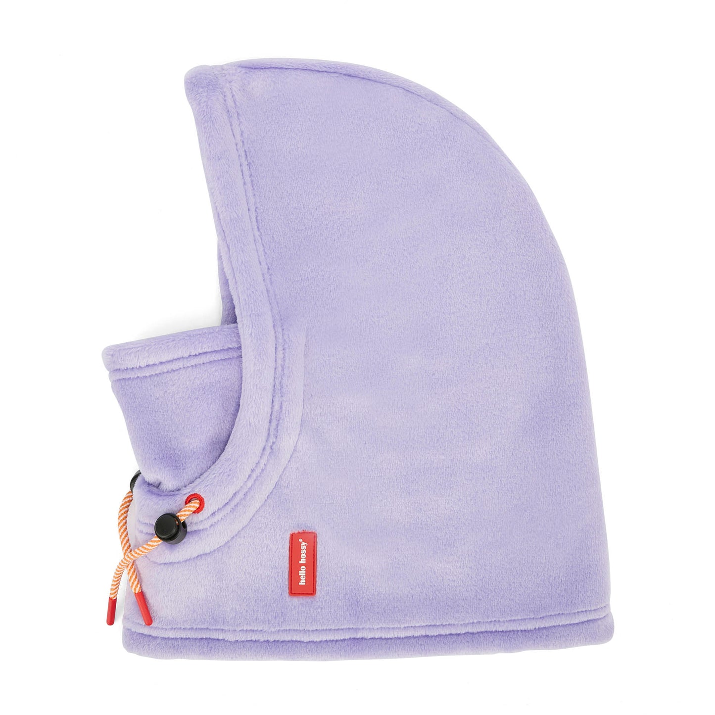 Cagoule en polaire lilas Warmy Mauve pour enfant et bébé - vue de profil, à plat