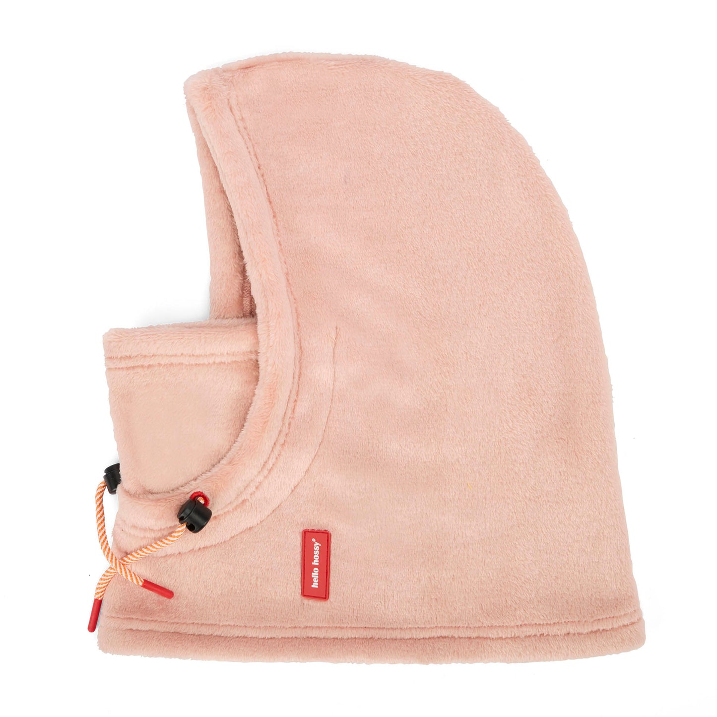 Cagoule en polaire rose Warmy Pink pour enfant et bébé - vue de profil, à plat