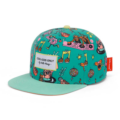 Gorra infantil verde con estampados coloridos sin poner Hello Hossy