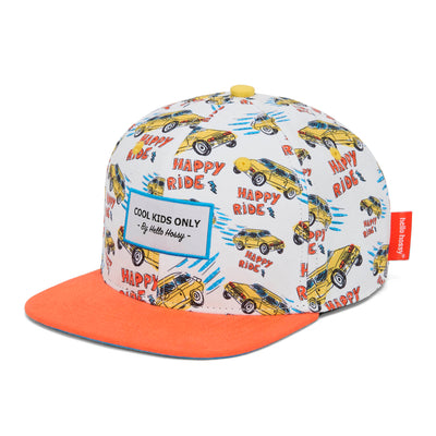 Gorra infantil motivo coches visera naranja sin poner Hello Hossy