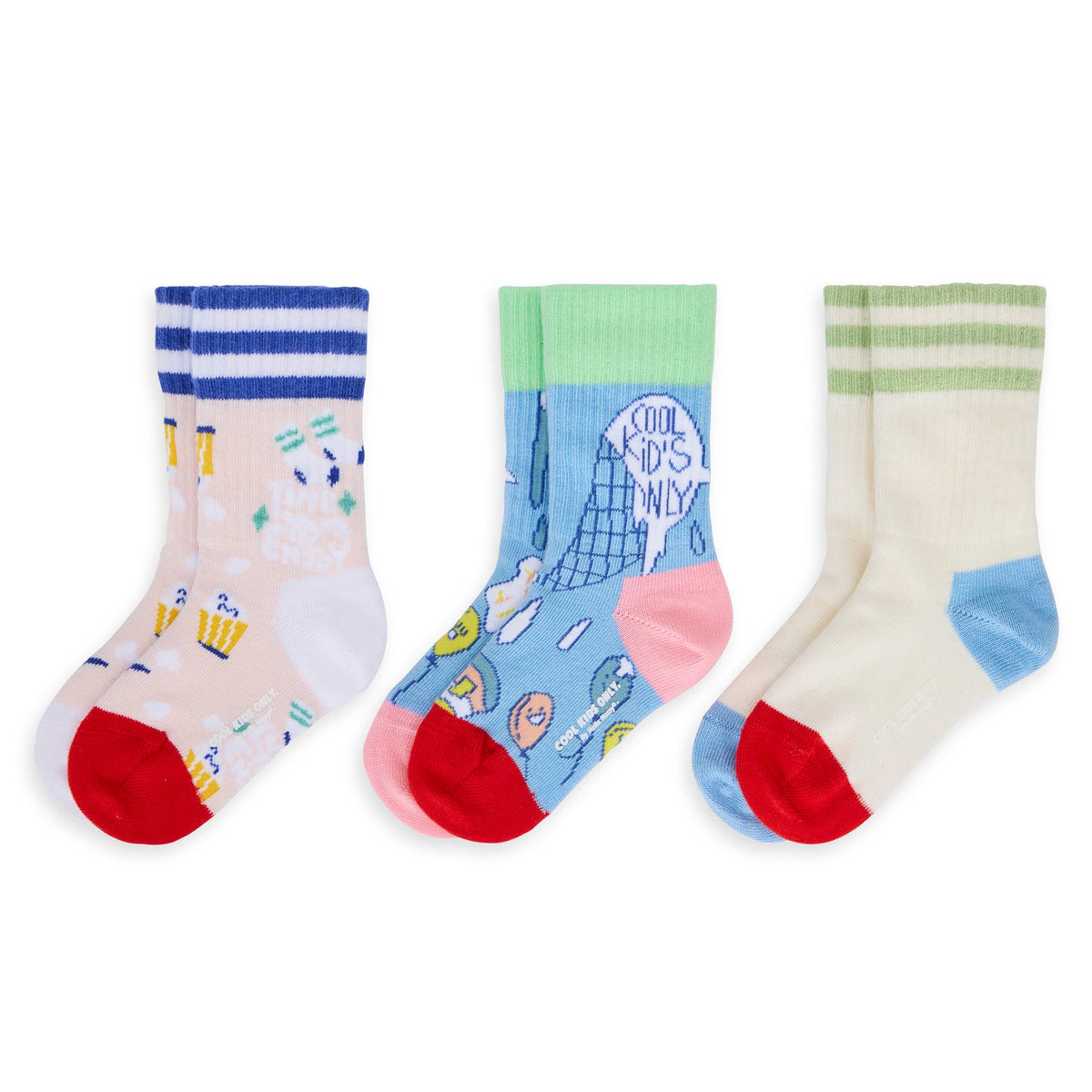 Pack de calcetines para niños, algodón orgánico, accesorio colorido, regalo para niños, desde 1 año, Cool Kids Only !