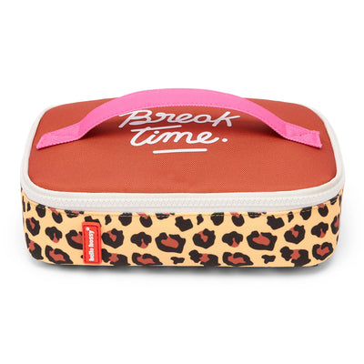 Bolsa de Merienda infantil crema motivo léopard asa rosa Hello Hossy