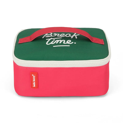 Bolsa de Almuerzo infantil color framboise verde mensaje blanco Hello Hossy