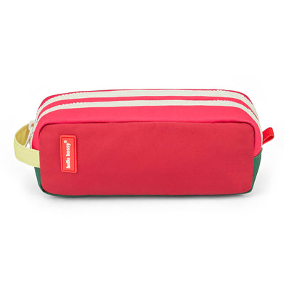 Estuche Escolar infantil framboise con bandas crema Hello Hossy