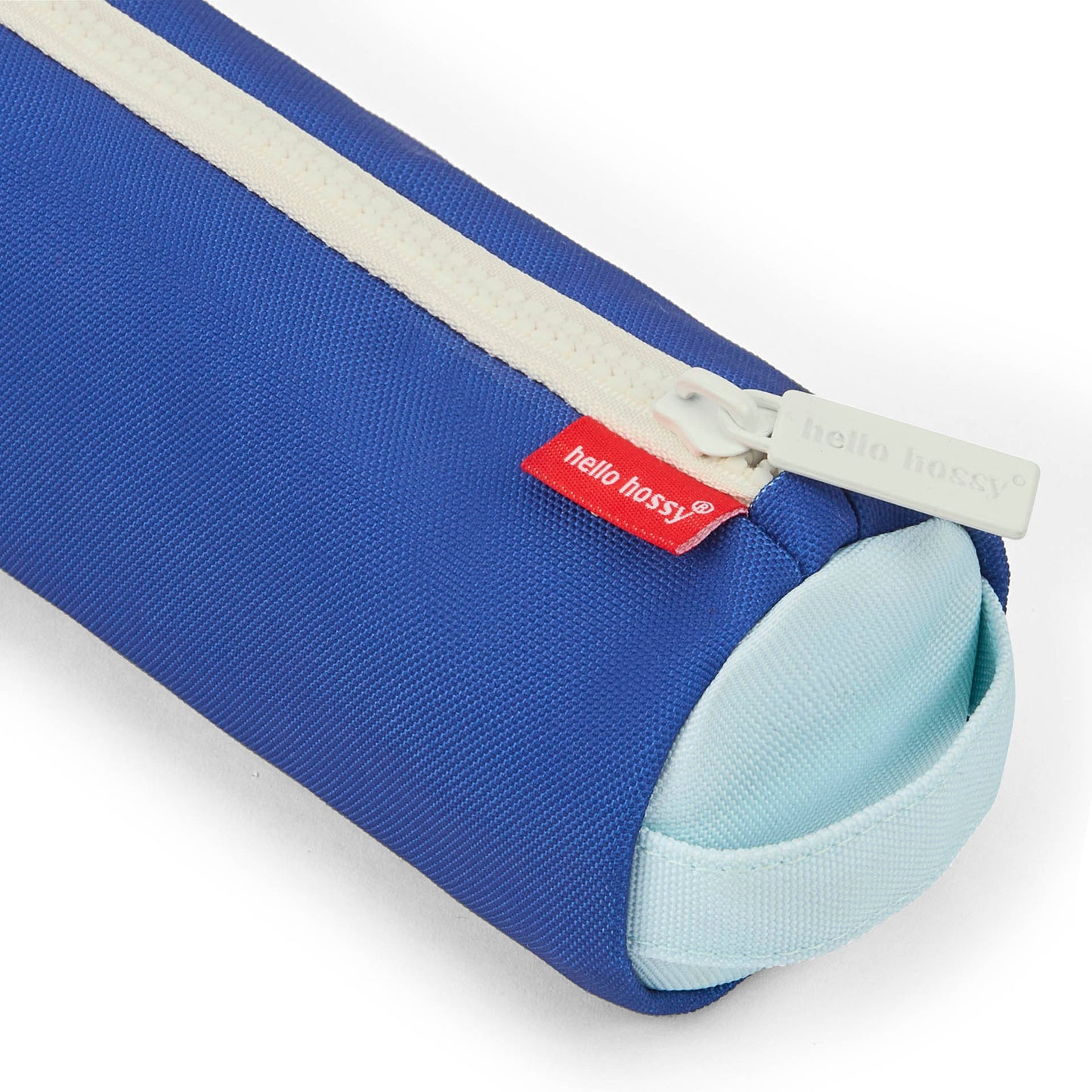 Estuche Escolar infantil azul claro y azul oscuro cierre con cremallera Hello Hossy