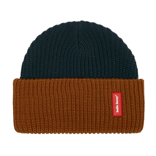 Bonnet en maille bicolore Flow Polo pour enfant et bébé – vue à plat