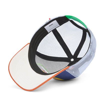 Gorra infantil azul naranja visera Curvada red blanco Hello Hossy