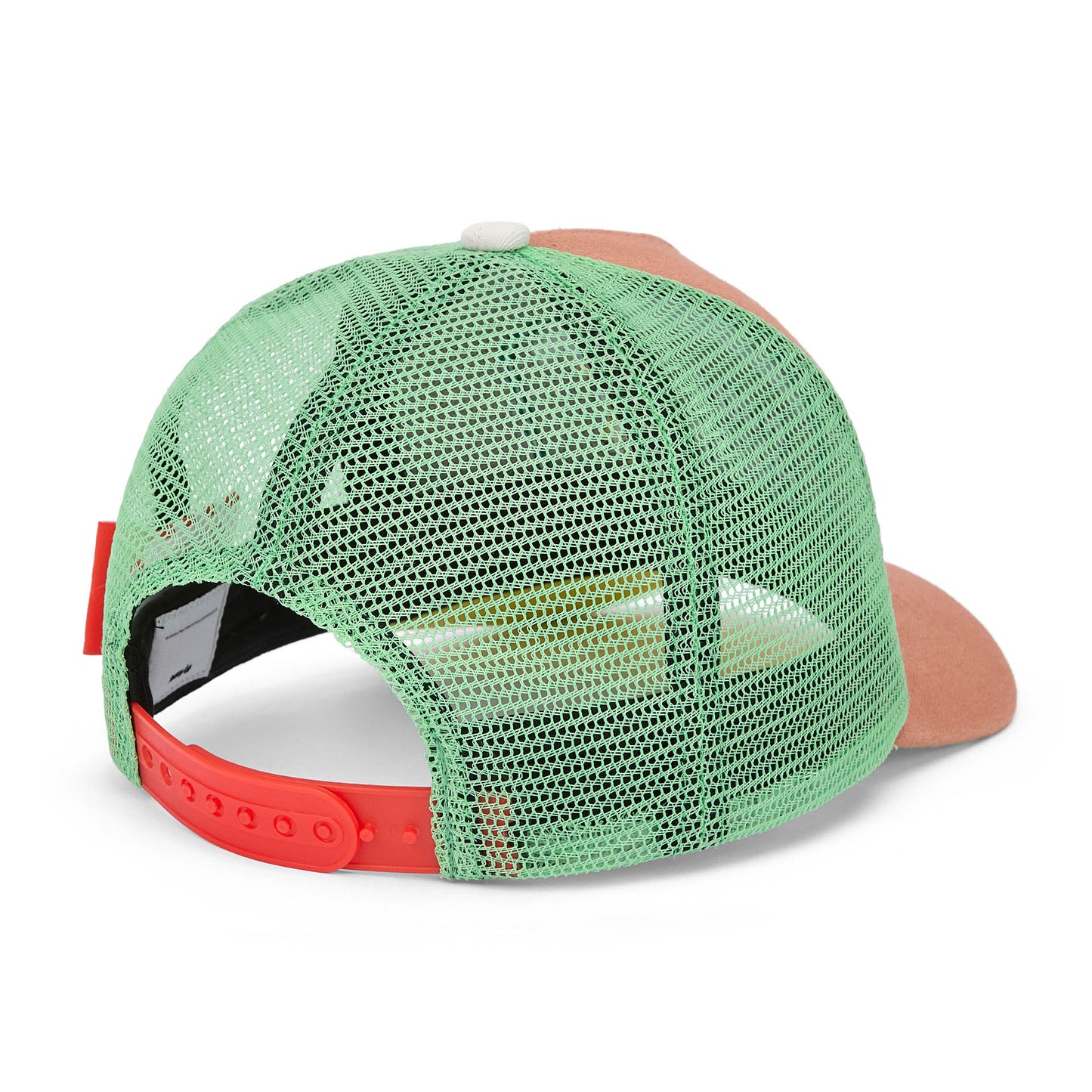 Casquette enfant marron filet vert visière courbée Hello Hossy