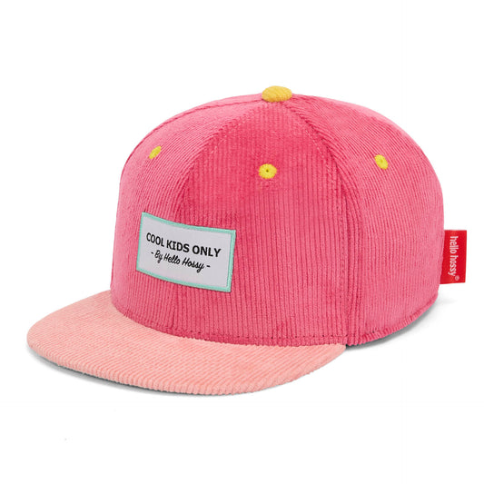 Casquette velours rose Sweet Pitaya pour enfant – vue de 3/4