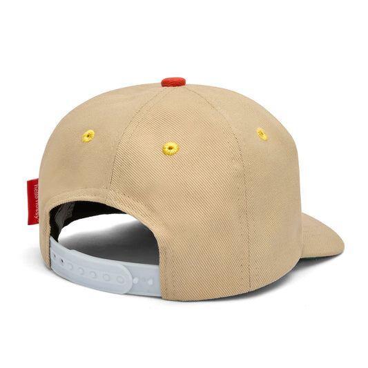 Casquette enfant crème visière courbée patch musique Hello Hossy