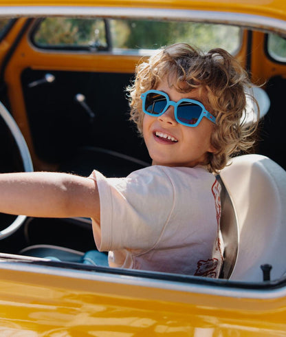 Gafas de sol infantiles azul forma cuadrada montura gruesa Hello Hossy