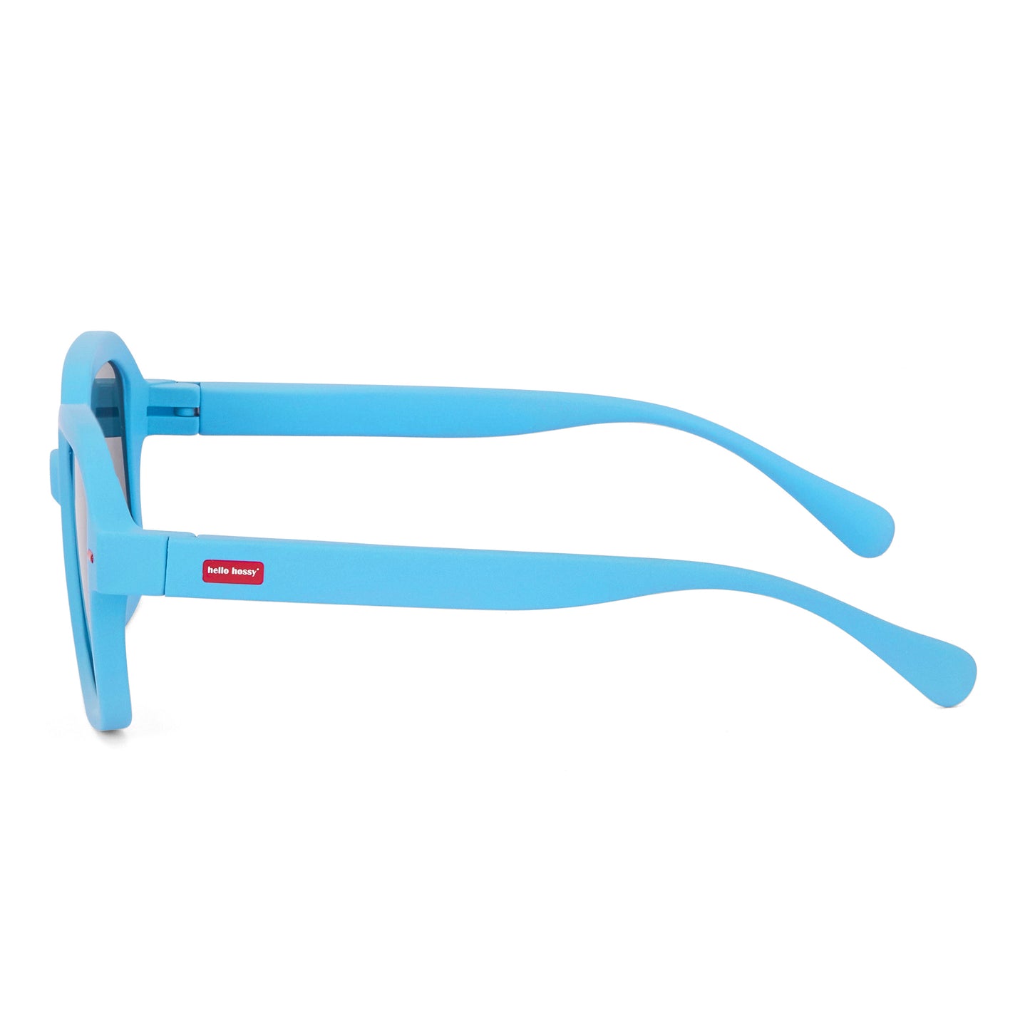 Gafas de sol infantiles azules forma cuadrada patillas mate Hello Hossy