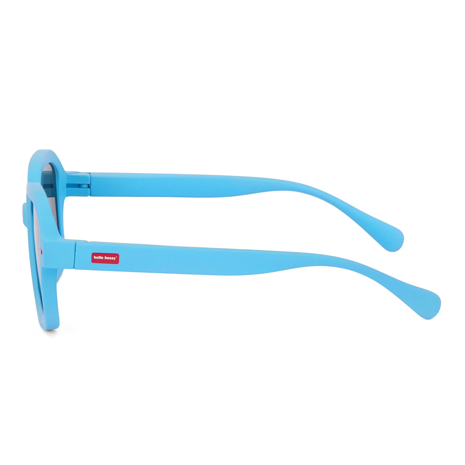 Gafas de sol infantiles azules forma cuadrada patillas mate Hello Hossy