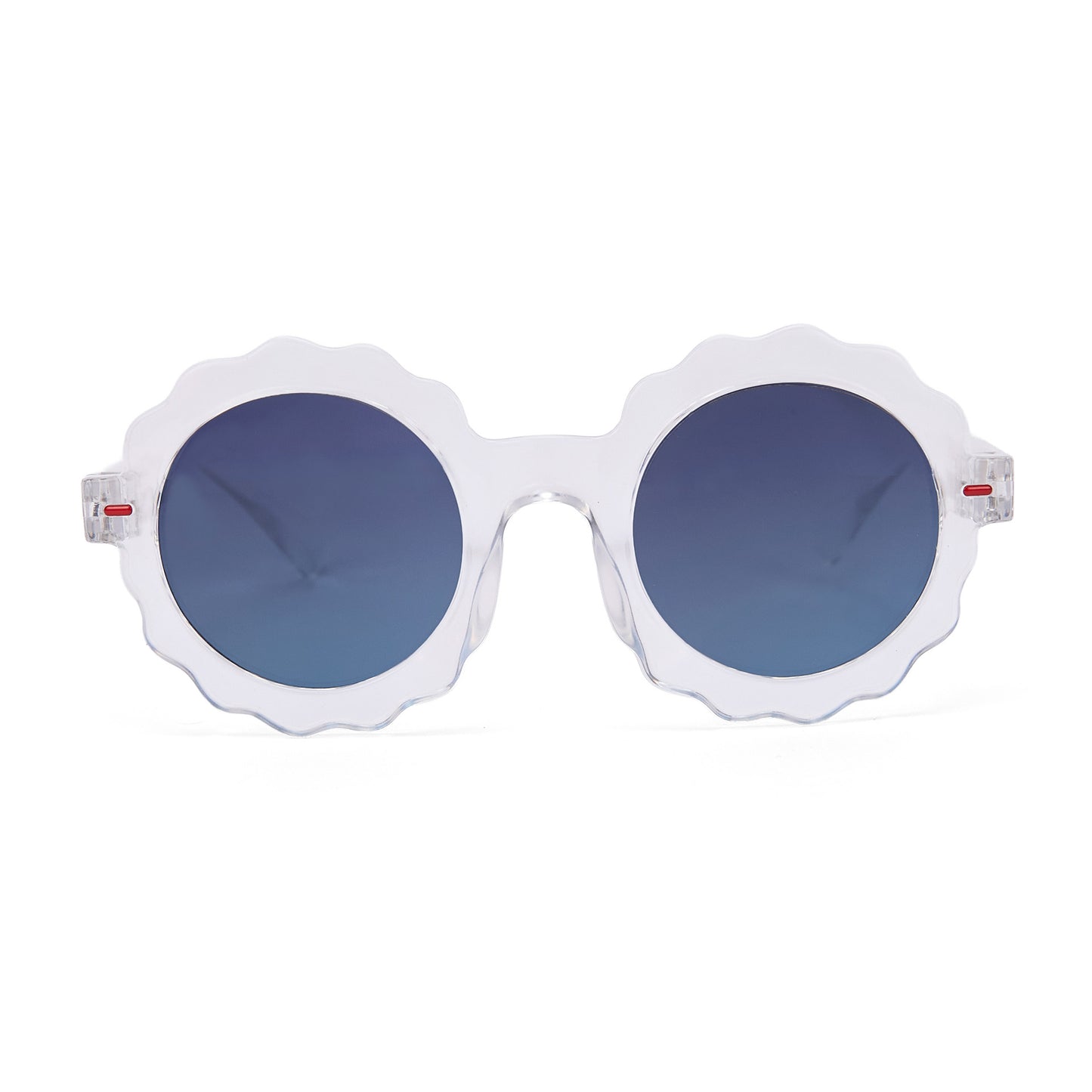 Gafas de sol infantiles blanco forma flor lentes oscuros Hello Hossy