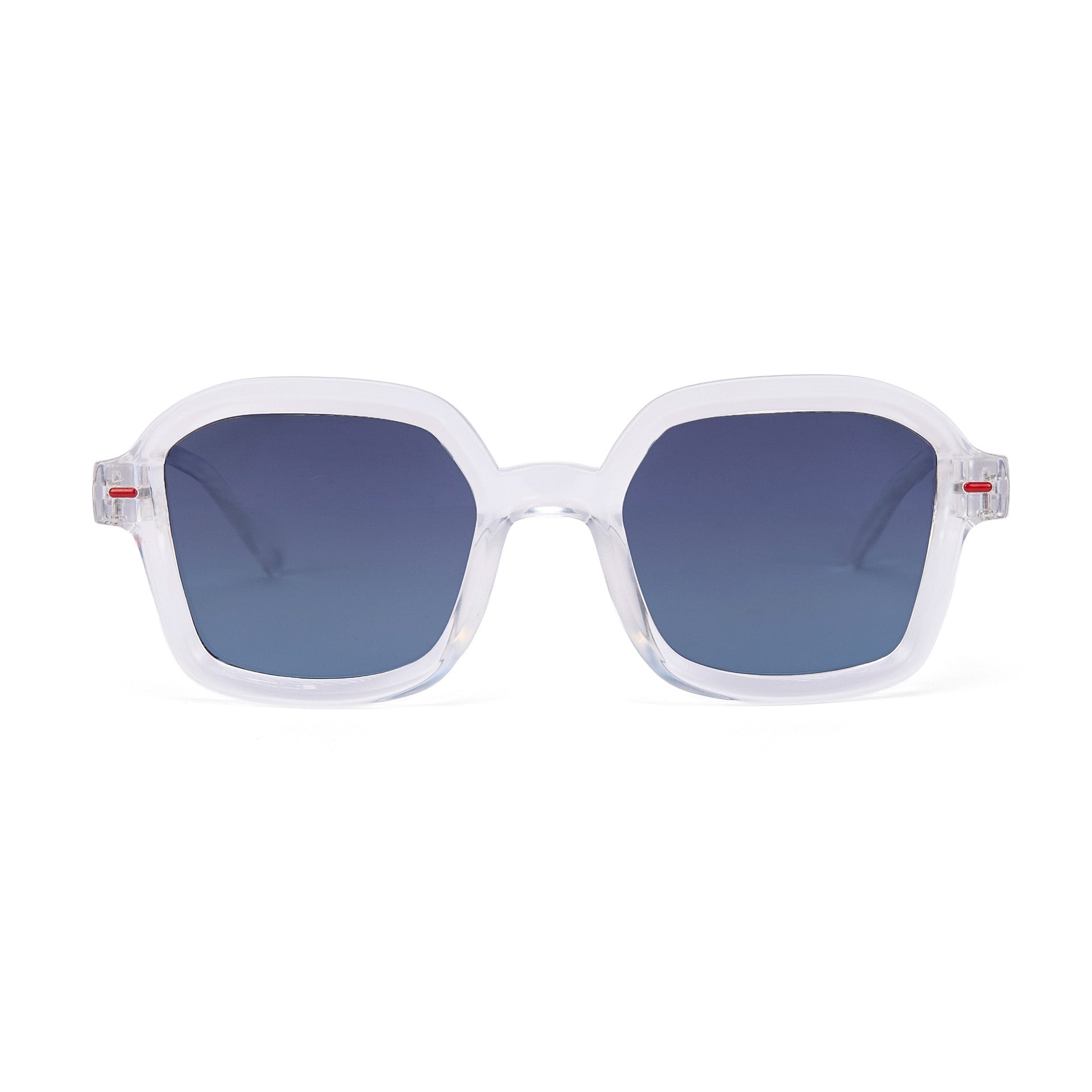 Gafas de sol infantiles blanco forma cuadrada lentes degradados azul Hello Hossy