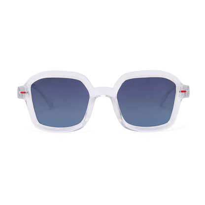 Gafas de sol infantiles blanco forma cuadrada lentes degradados azul Hello Hossy