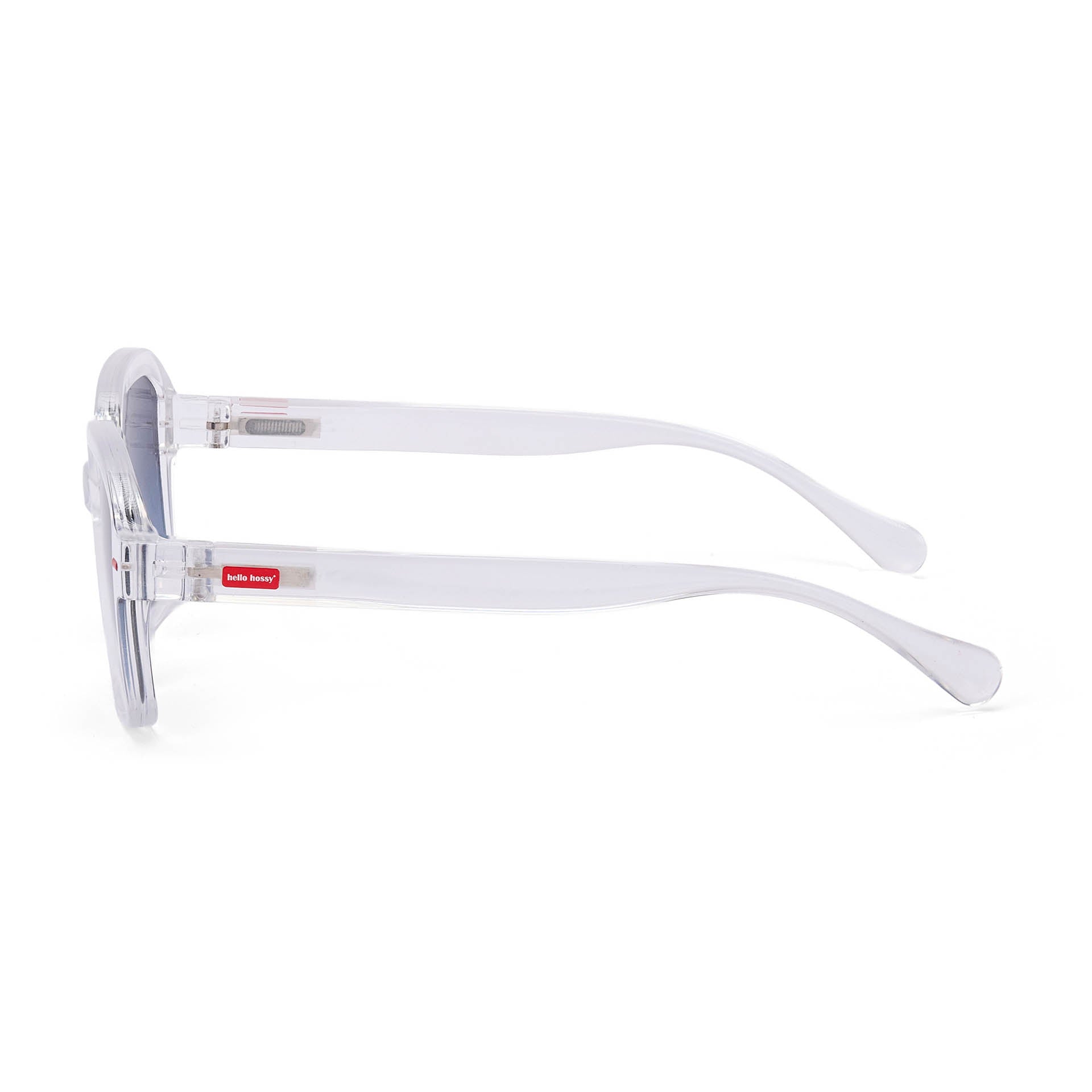 Gafas de sol infantiles blanco transparente forma cuadrada lentes oscuros Hello Hossy