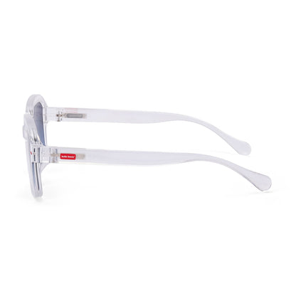 Gafas de sol infantiles blanco transparente forma cuadrada lentes oscuros Hello Hossy