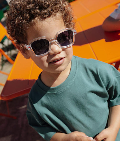 Gafas de sol infantiles blanco transparente forma cuadrada Hello Hossy