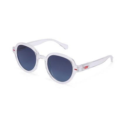 Gafas de sol infantiles blanco transparente forma redonda Hello Hossy