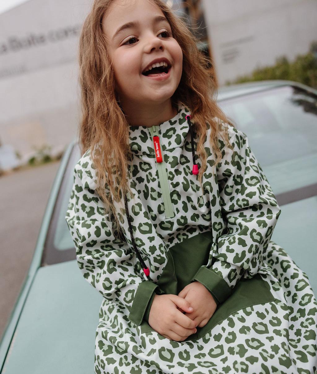 Poncho impermeable Green Leopard