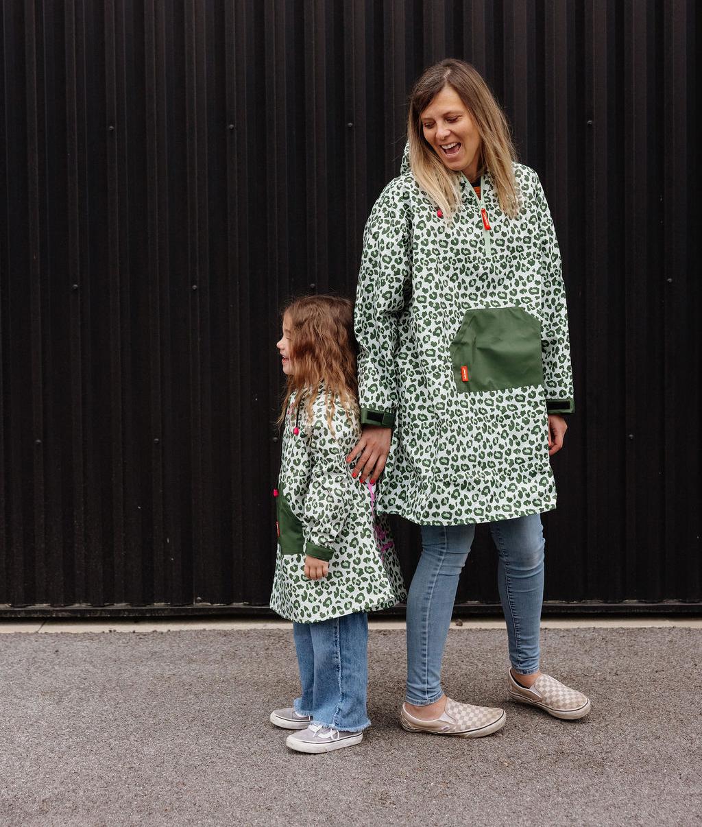 Poncho impermeable Green Leopard