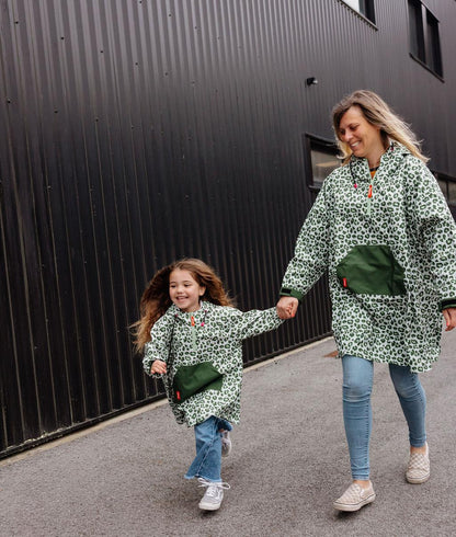 Poncho impermeable Green Leopard