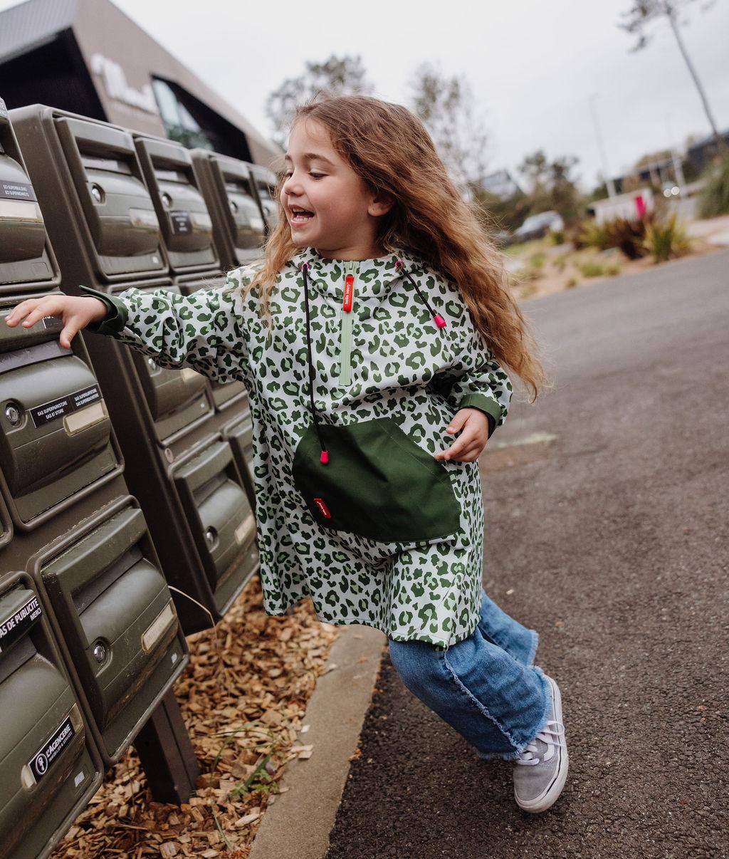 Poncho impermeable Green Leopard