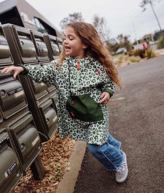 Poncho impermeable Green Leopard