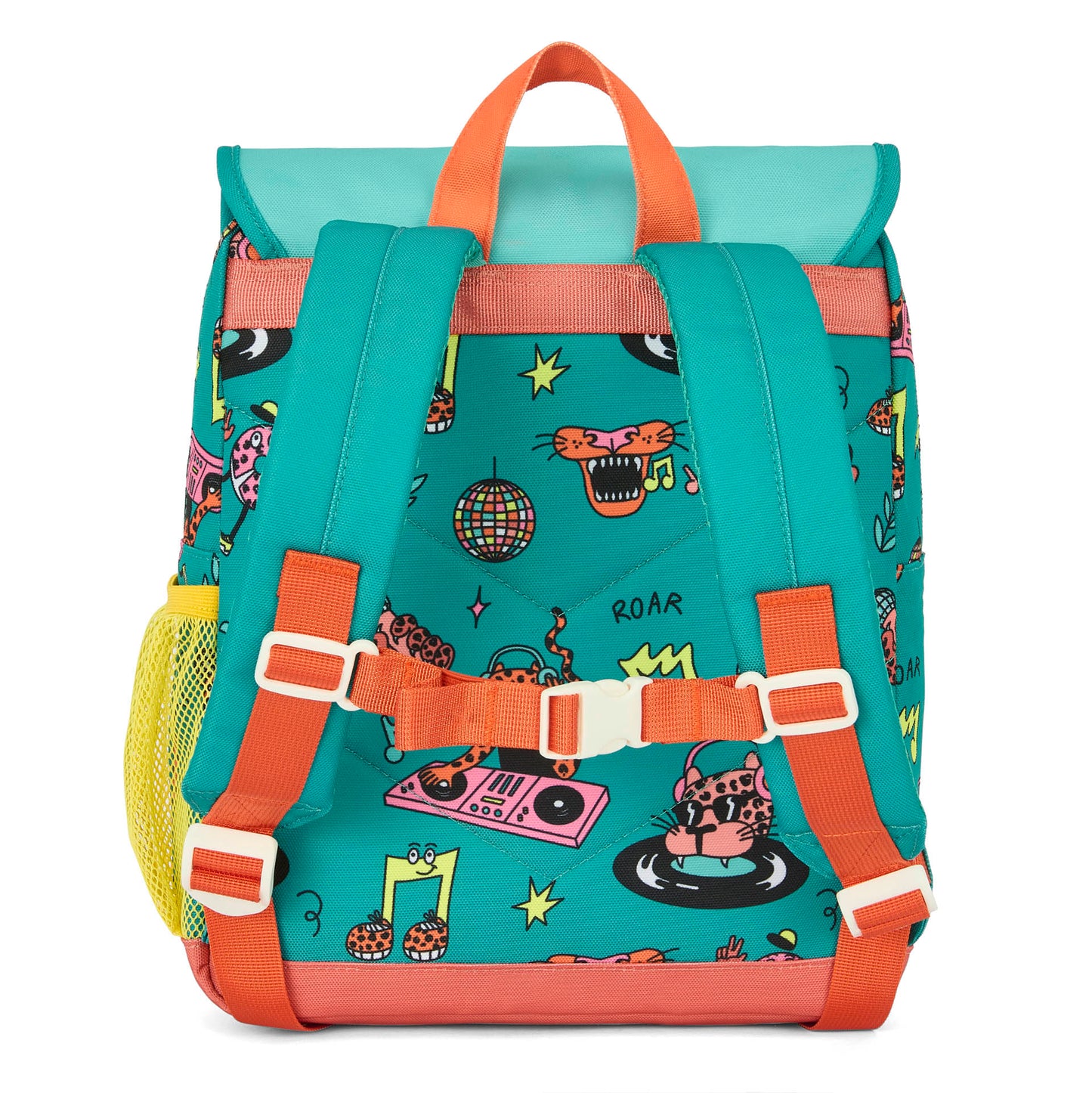 Mochila infantil verde coral con motivo de animales de colores Hello Hossy