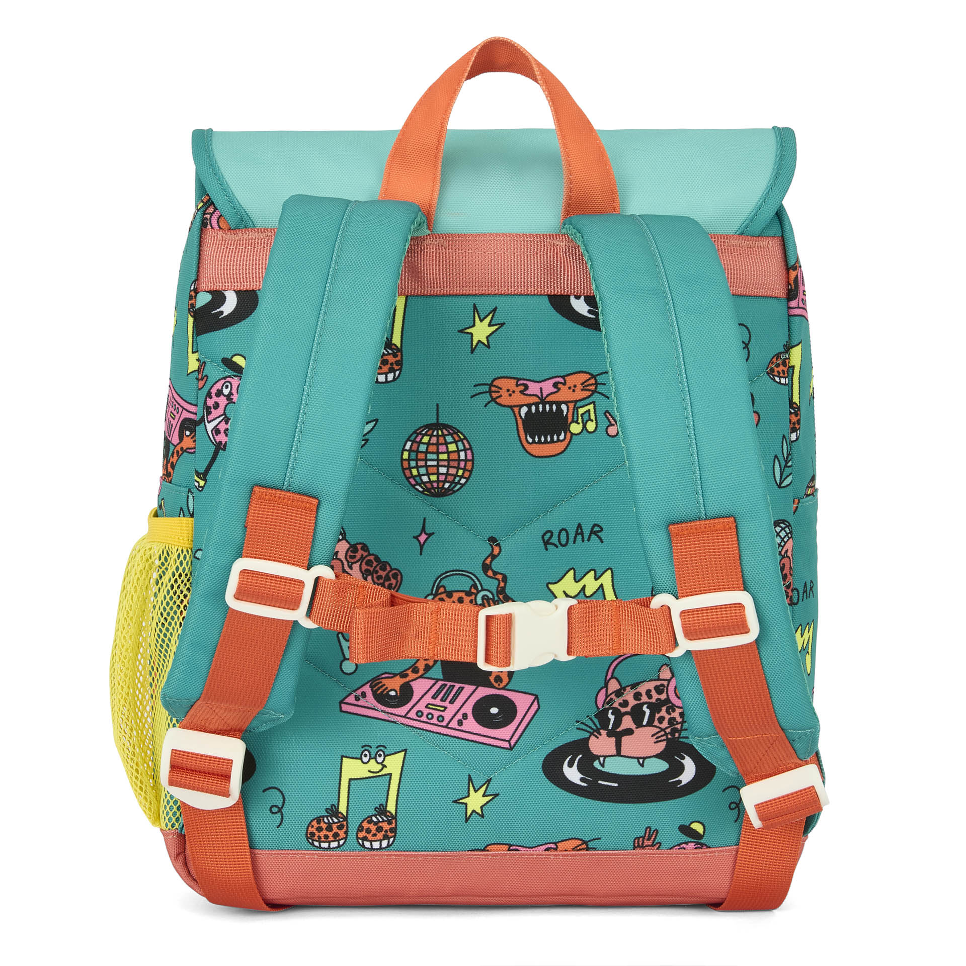 Mochila infantil verde coral con motivo de animales de colores Hello Hossy