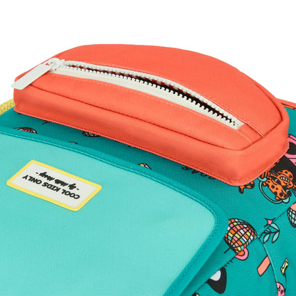 Mochila infantil verde coral motivo animales Hello Hossy