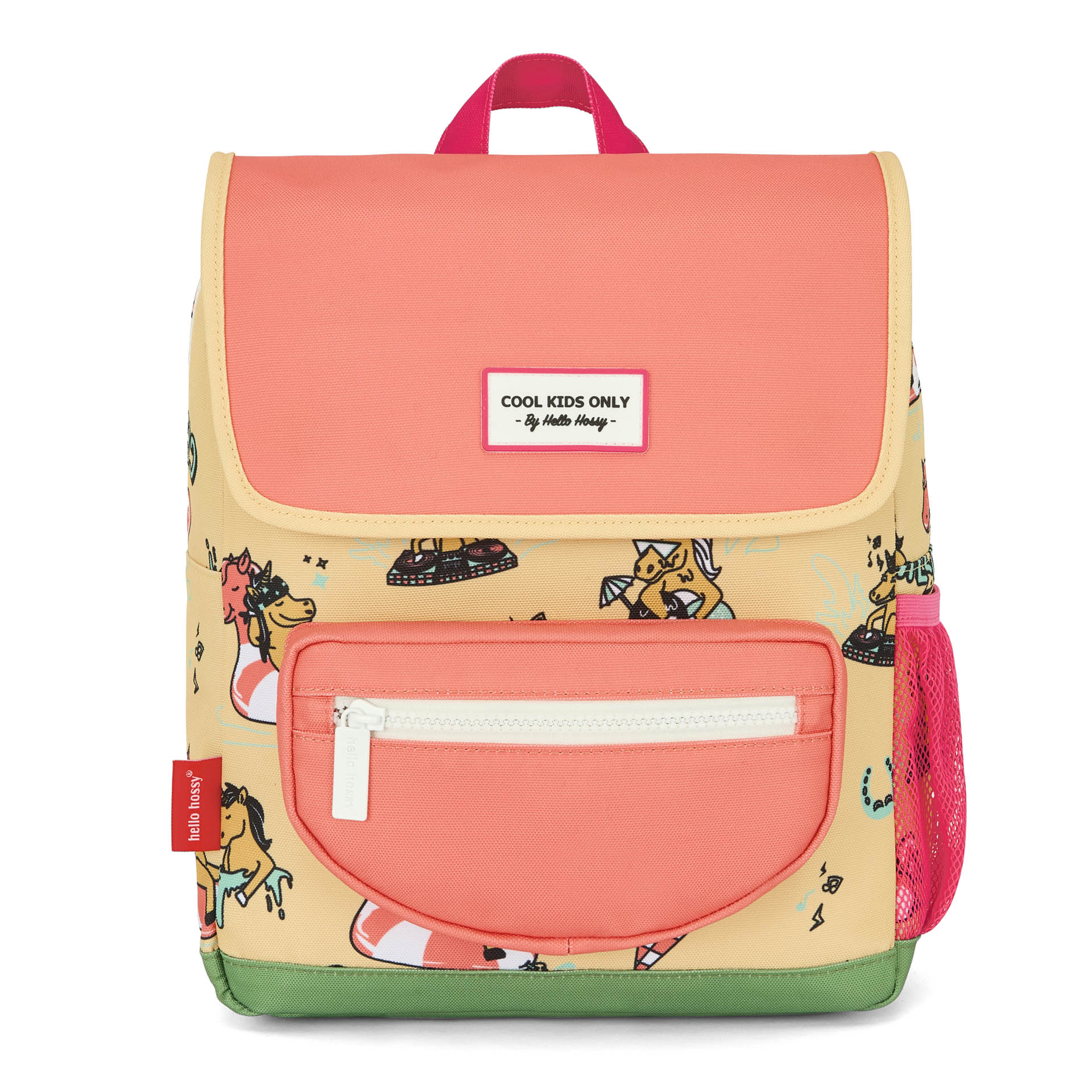 Sac à dos enfant jaune rose motif licorne Hello Hossy