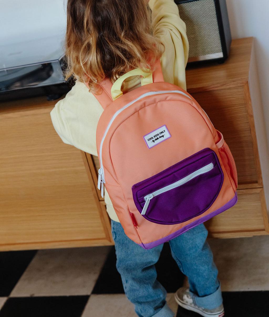 Mochila infantil naranja bolsillo Violette Hello Hossy