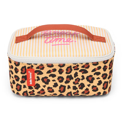 Sac repas enfant crème marron motif léopard Hello Hossy