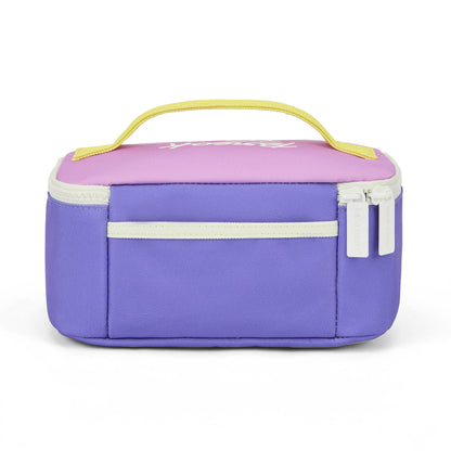 Sac repas enfant violet rose poignée jaune Hello Hossy