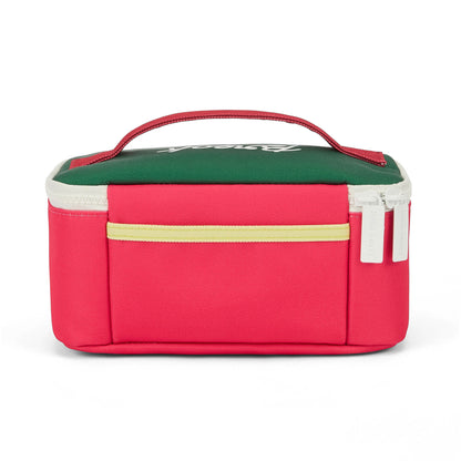 Sac repas enfant framboise vert poignée zip Hello Hossy