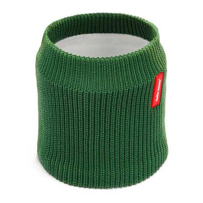Snood infantil verde de punto acanalado con forro de tejido polar Hello Hossy