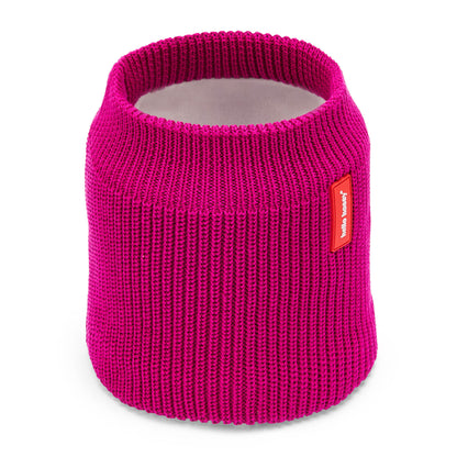 Snood infantil violeta de punto con forro de tejido polar Hello Hossy