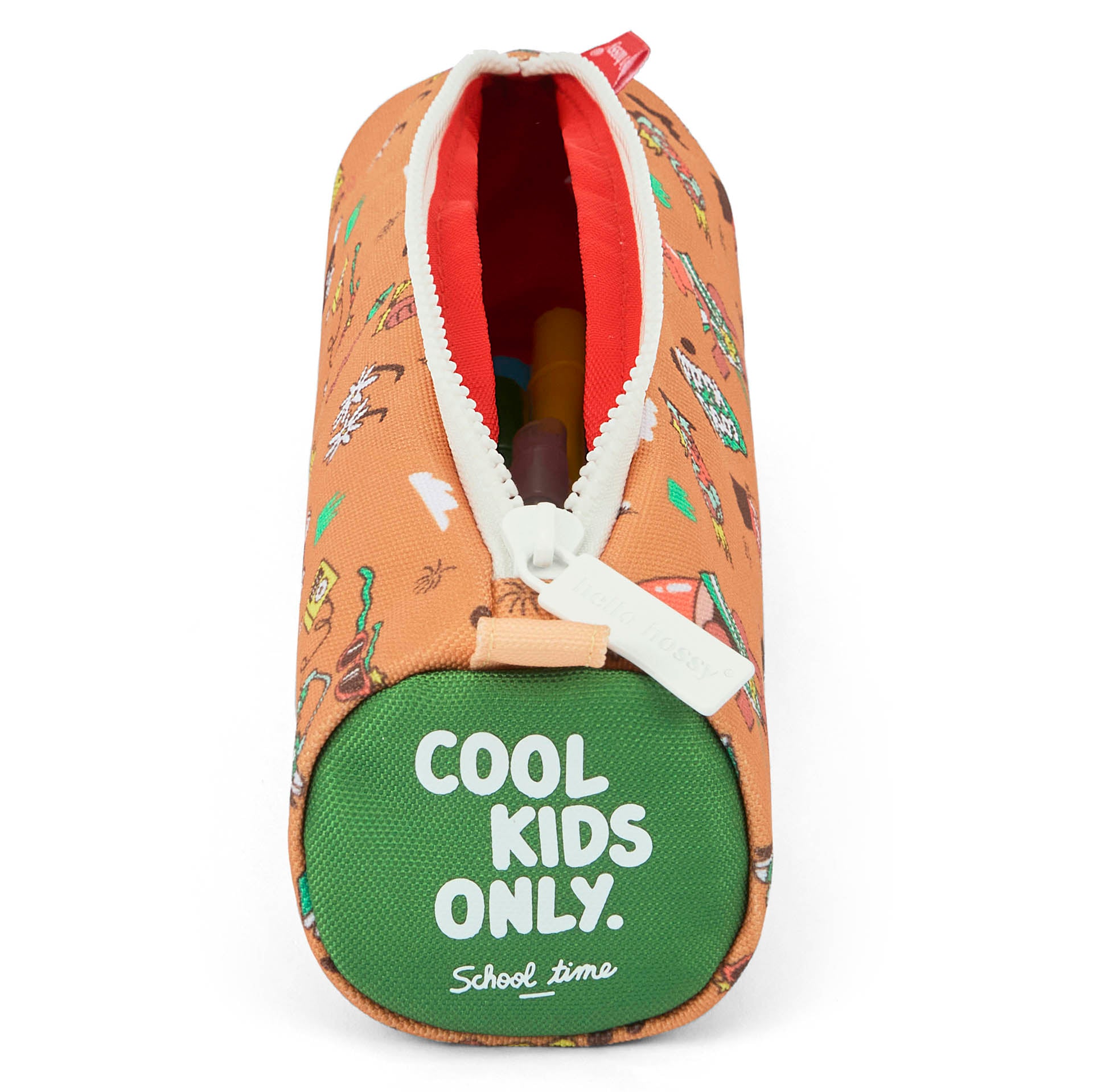 Estuche Escolar infantil marrón motivo música cremallera Blanca Hello Hossy