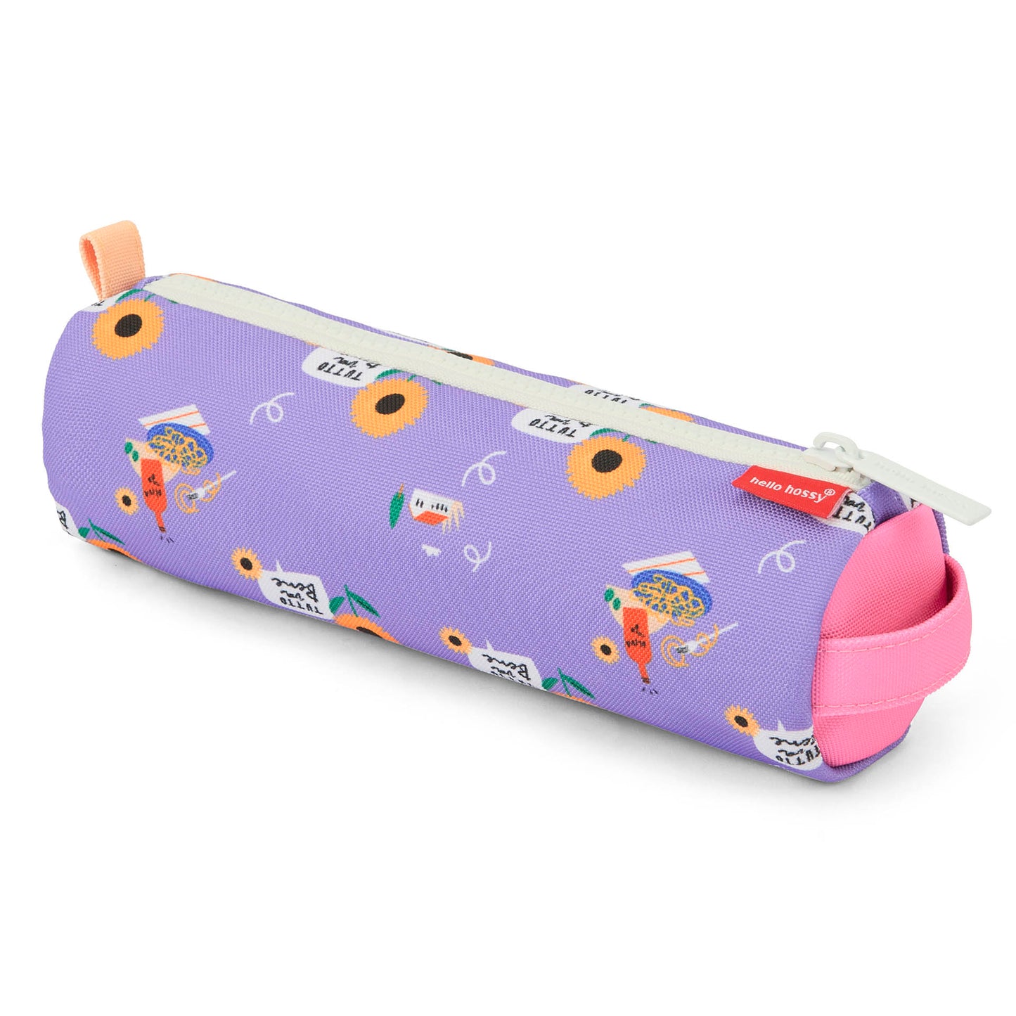 Estuche Escolar infantil violeta motivo flores girasol Hello Hossy