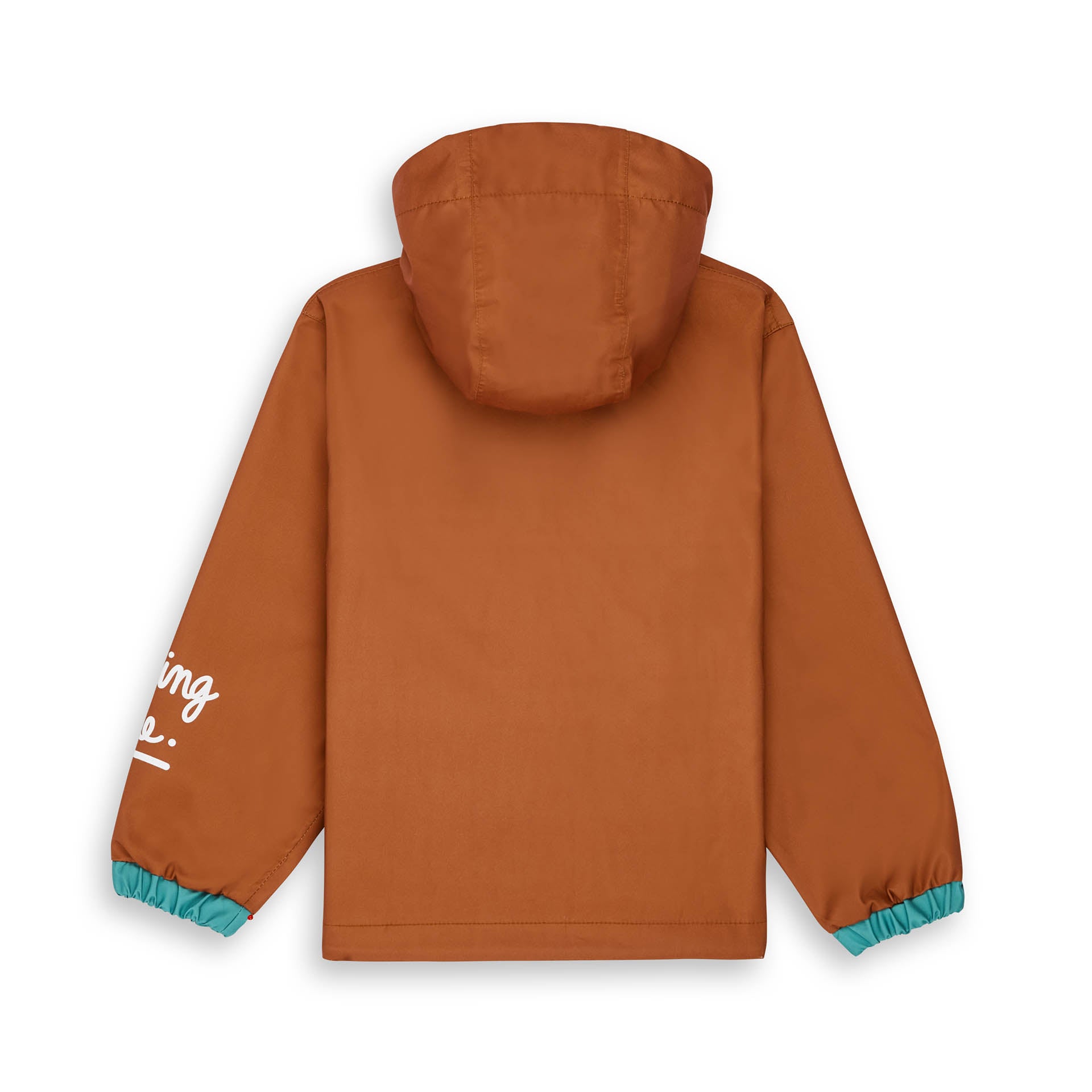Veste de Pluie avec capuche Peanut pour enfant – vue à plat, de dos