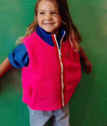 Tejido polar sin mangas Fuchsia