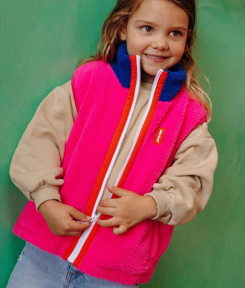 Tejido polar sin mangas Fuchsia