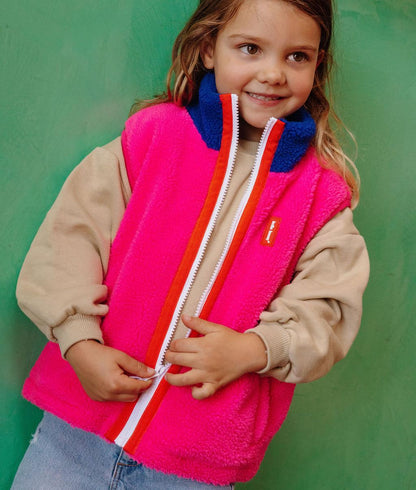 Tejido polar sin mangas Fuchsia