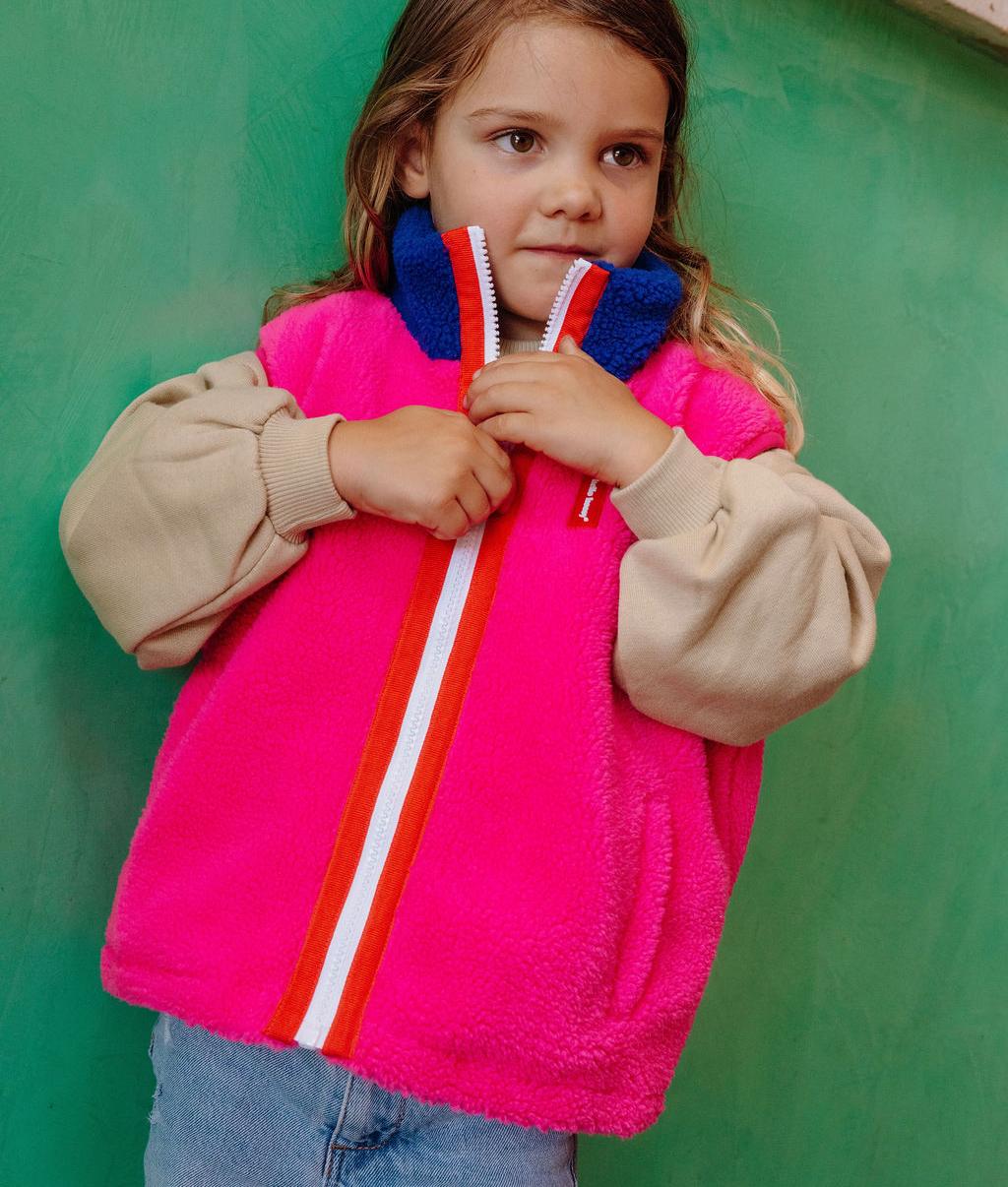 Tejido polar sin mangas Fuchsia