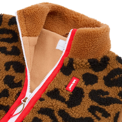 Tejido polar sin mangas Leopard
