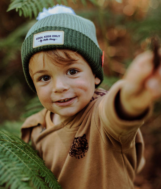 Gorro Color Block Caqui